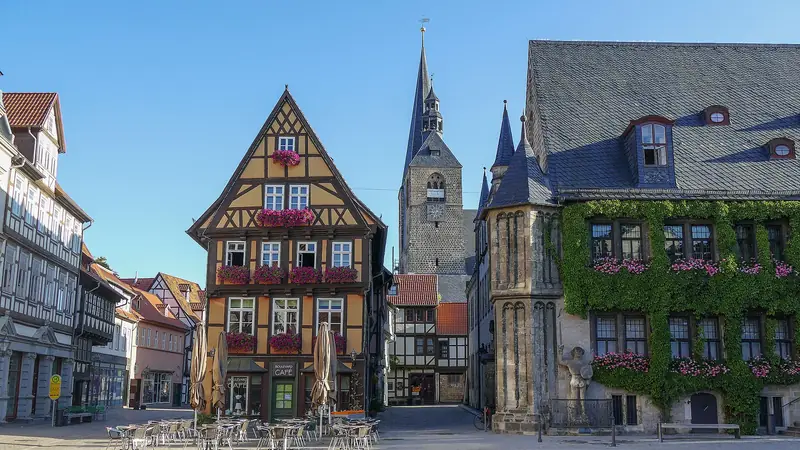 Marktplatz i Quedlinburg, Sachsen-Anhalt
