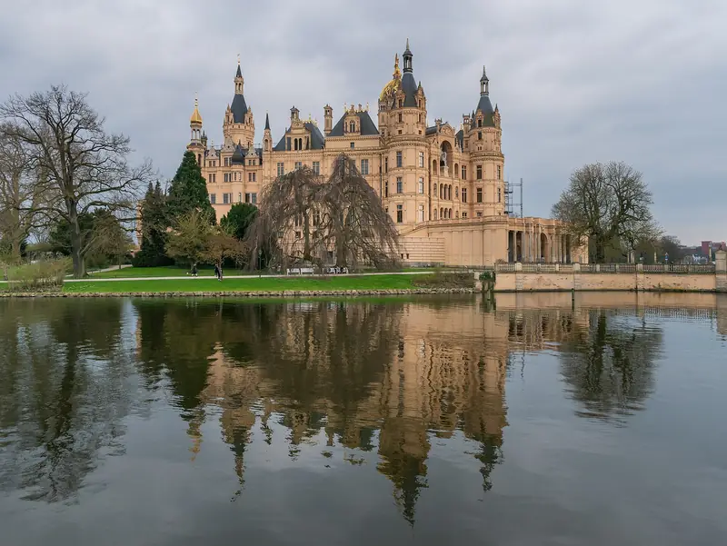 Schwerins slott i Mecklenburg-Vorpommern