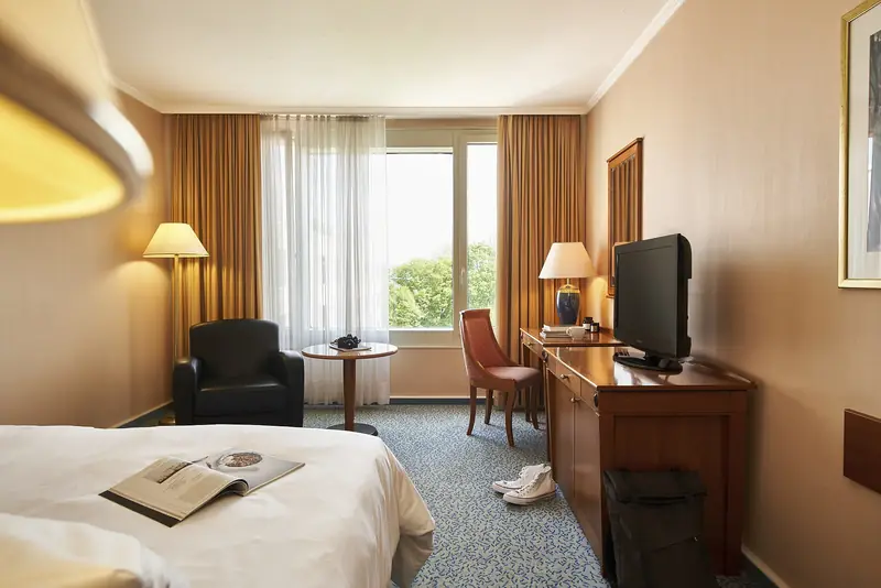 Hotellrum på c/o56 i Chemnitz, illustrativ rumsbild