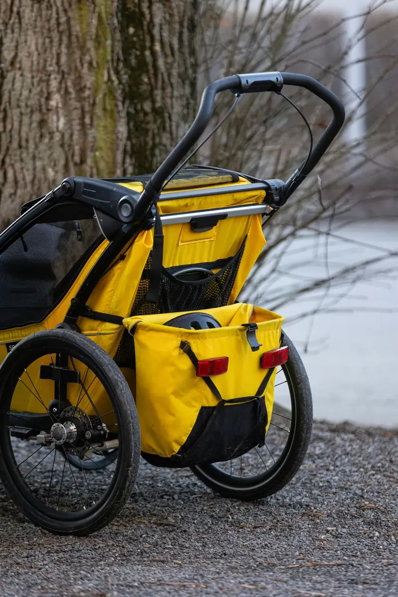 barnvagn under en utflykt