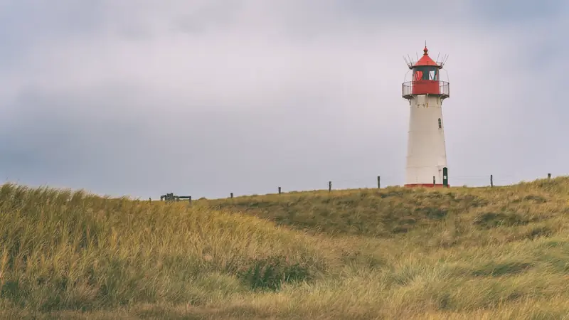 Fyr på Sylt vid Nordsjön